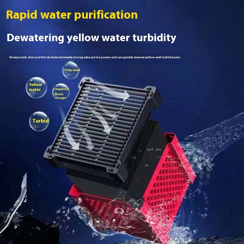 Fish Tank Water Purification Cube Activated Carbon Material Honeycomb - Image 5