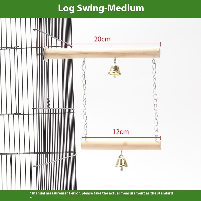 Parrot Solid Wood Stand Rod Swing Grinding Claw Toy - Image 2